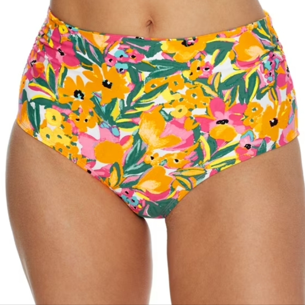NWT Anne Cole Sunshine Floral Convertible Bikini Bottom